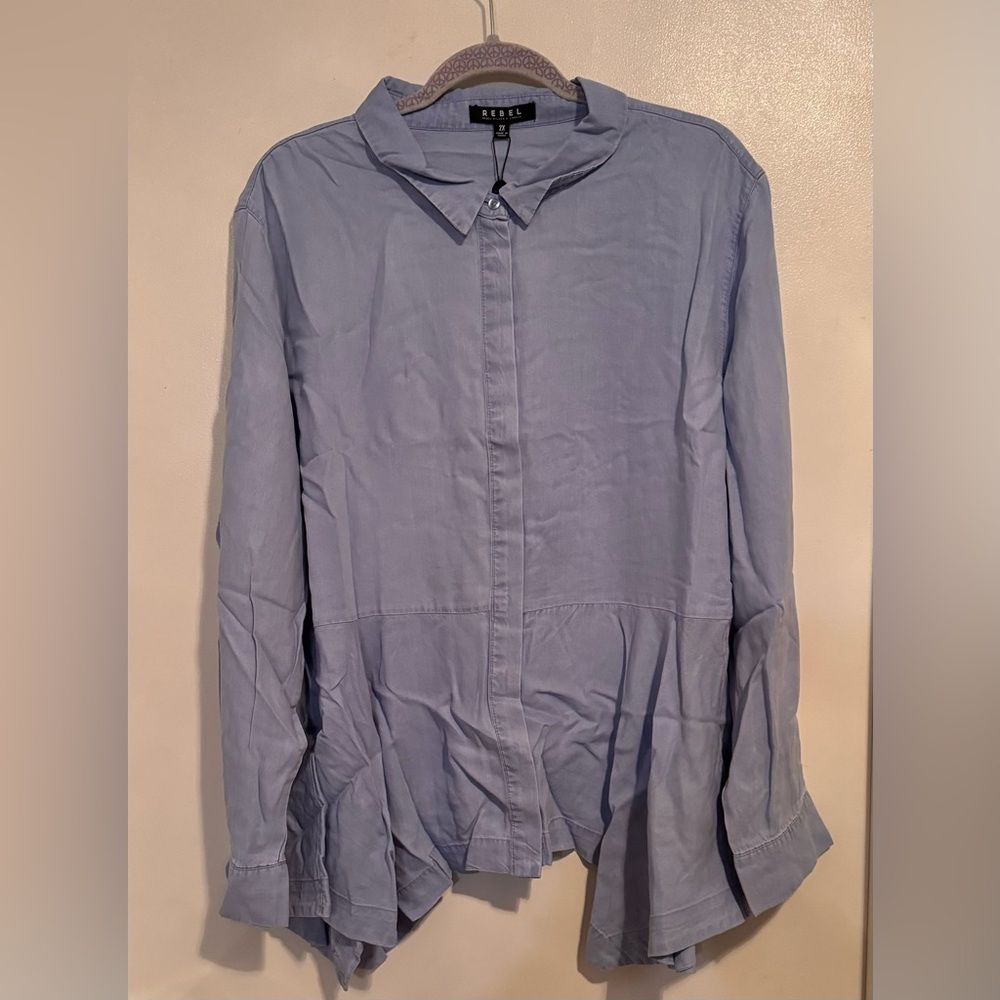 Blue long sleeve top